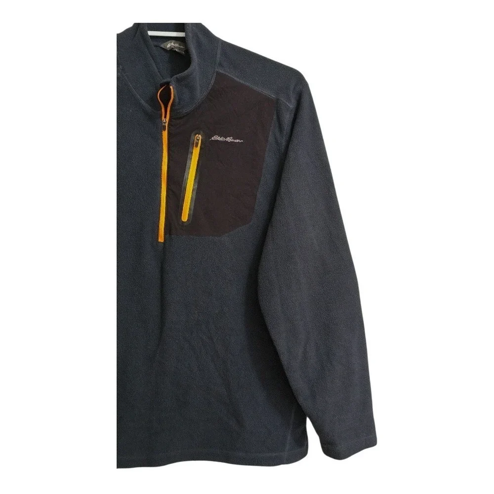 Eddie Bauer Cloud Layer Pro 1/4 Zip Fleece Pullover Sweater In Gray Sz XL